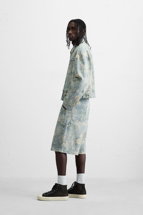 DENIM SET WITH FLORAL PRINT